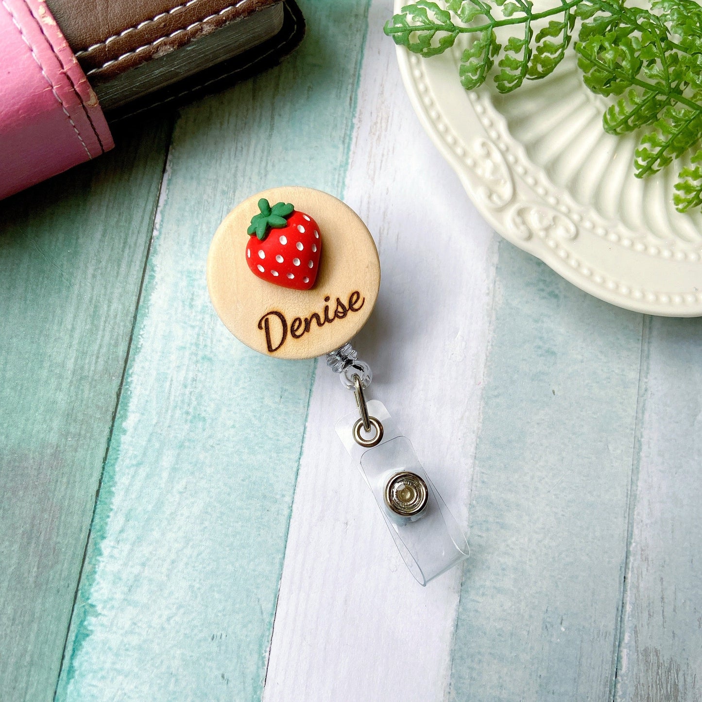 Adorable 3D Fruit Personalized Name Badge Reel - Strawberry – Mrs Beads  Accessories